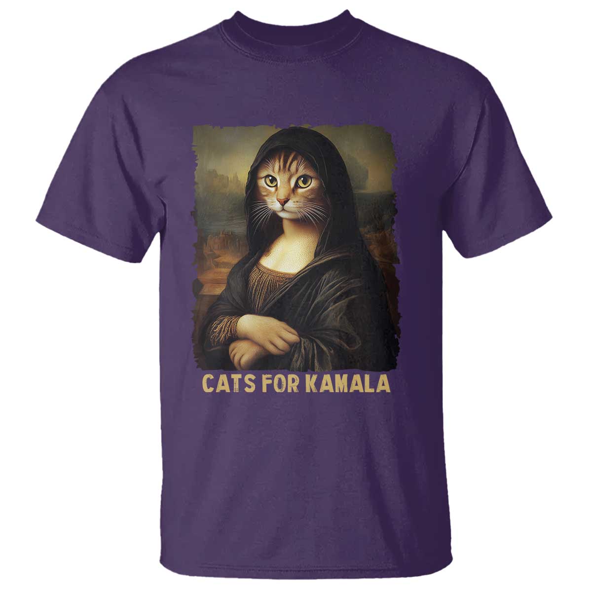 Funny Harris Cat T Shirt Cats Mona Lisa Vintage - Wonder Print Shop