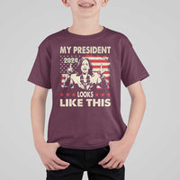 Harris 2024 T Shirt For Kid My President Looks Like This - Wonder Print Shop