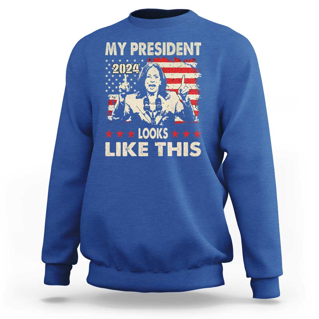 Harris 2024 Sweatshirt My President Looks Like This - Wonder Print Shop