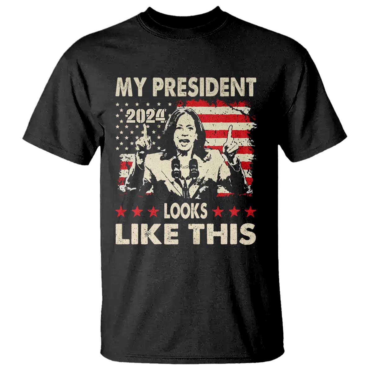 Harris 2024 T Shirt My President Looks Like This - Wonder Print Shop