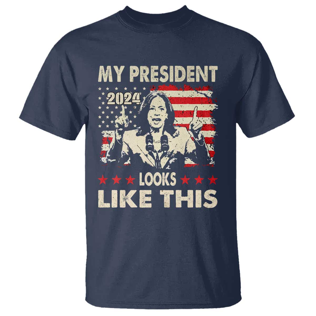 Harris 2024 T Shirt My President Looks Like This - Wonder Print Shop