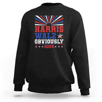 Harris Walz Obviously Sweatshirt US President Election 2024 - Wonder Print Shop