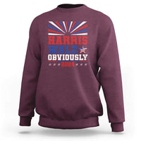 Harris Walz Obviously Sweatshirt US President Election 2024 - Wonder Print Shop