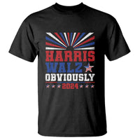 Harris Walz Obviously T Shirt US President Election 2024 - Wonder Print Shop