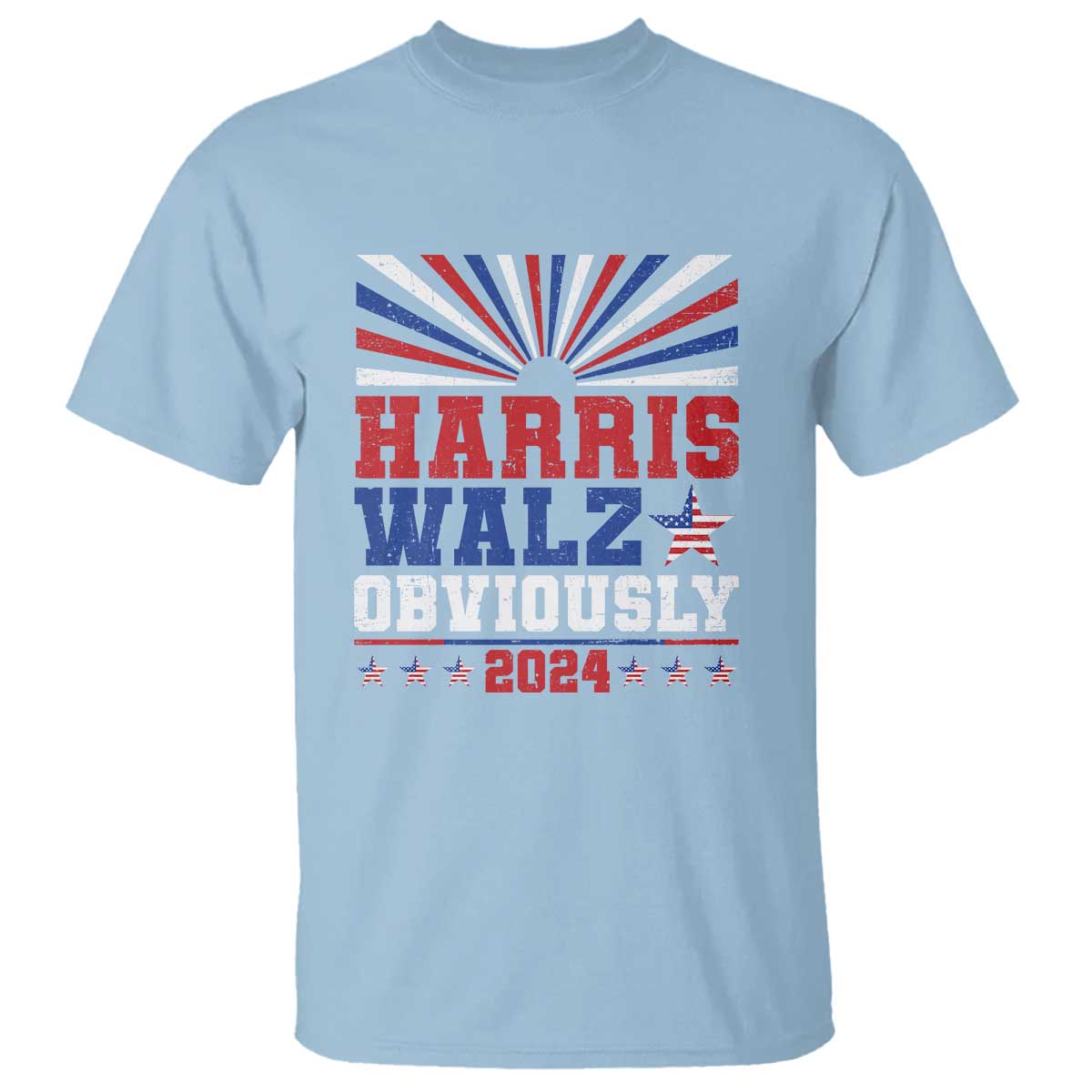 Harris Walz Obviously T Shirt US President Election 2024 - Wonder Print Shop