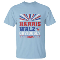 Harris Walz Obviously T Shirt US President Election 2024 - Wonder Print Shop
