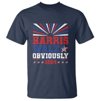 Harris Walz Obviously T Shirt US President Election 2024 - Wonder Print Shop