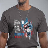 Veteran Voting Harris Walz T Shirt I Am A Veteran Not A Sucker Or A Loser - Wonder Print Shop