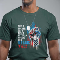 Veteran Voting Harris Walz T Shirt I Am A Veteran Not A Sucker Or A Loser - Wonder Print Shop