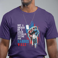Veteran Voting Harris Walz T Shirt I Am A Veteran Not A Sucker Or A Loser - Wonder Print Shop