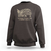 Veteran For Harris Walz Sweatshirt I Am A Veteran Not A Sucker Or A Loser - Wonder Print Shop