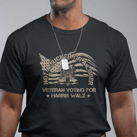 Veteran For Harris Walz T Shirt I Am A Veteran Not A Sucker Or A Loser - Wonder Print Shop