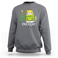 Is This Jolly Enough Funny Cat Merry Christmas Light Sweatshirt - Wonder Print Shop
