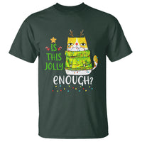 Is This Jolly Enough Funny Cat Merry Christmas Light T Shirt - Wonder Print Shop