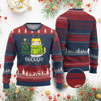 Funny Xmas Cat Ugly Christmas Sweater Is This Jolly Enough Reindeer Angry Cat - Wonder Print Shop