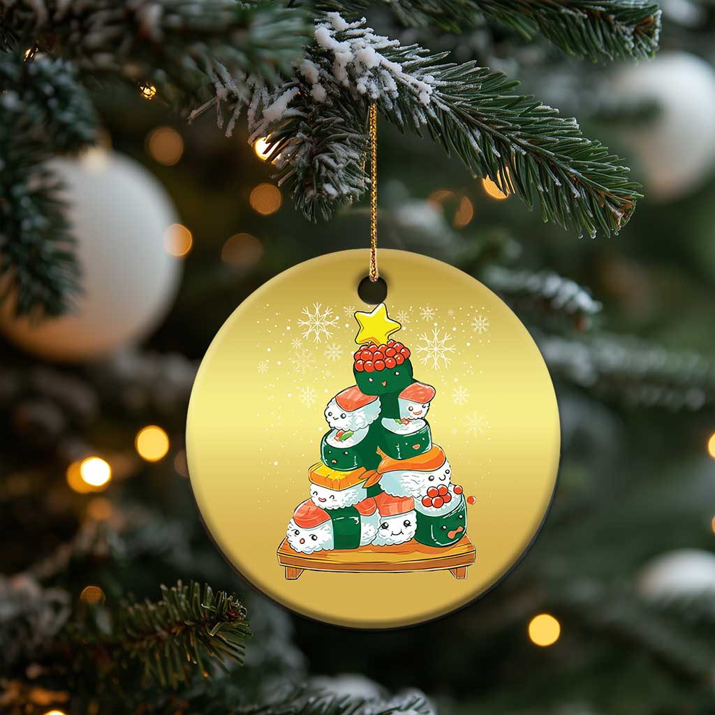Funny Sushi Christmas Tree Christmas Ornament Cute Japanese Xmas - Wonder Print Shop