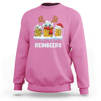 Reinbeers Christmas Reindeer Drinking Beer Sweatshirt - Wonder Print Shop