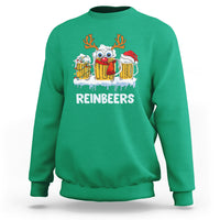 Reinbeers Christmas Reindeer Drinking Beer Sweatshirt - Wonder Print Shop