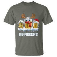 Reinbeers Christmas Reindeer Drinking Beer T Shirt - Wonder Print Shop