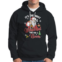It's The Most Wonderful Time For A Beer Ugly Santa Drinking Hoodie - Wonder Print Shop