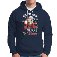 It's The Most Wonderful Time For A Beer Ugly Santa Drinking Hoodie - Wonder Print Shop