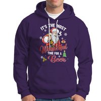 It's The Most Wonderful Time For A Beer Ugly Santa Drinking Hoodie - Wonder Print Shop