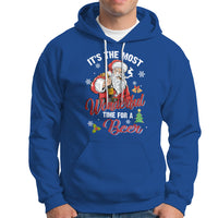 It's The Most Wonderful Time For A Beer Ugly Santa Drinking Hoodie - Wonder Print Shop