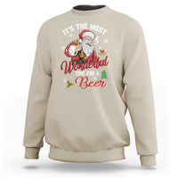 It's The Most Wonderful Time For A Beer Ugly Santa Drinking Sweatshirt - Wonder Print Shop