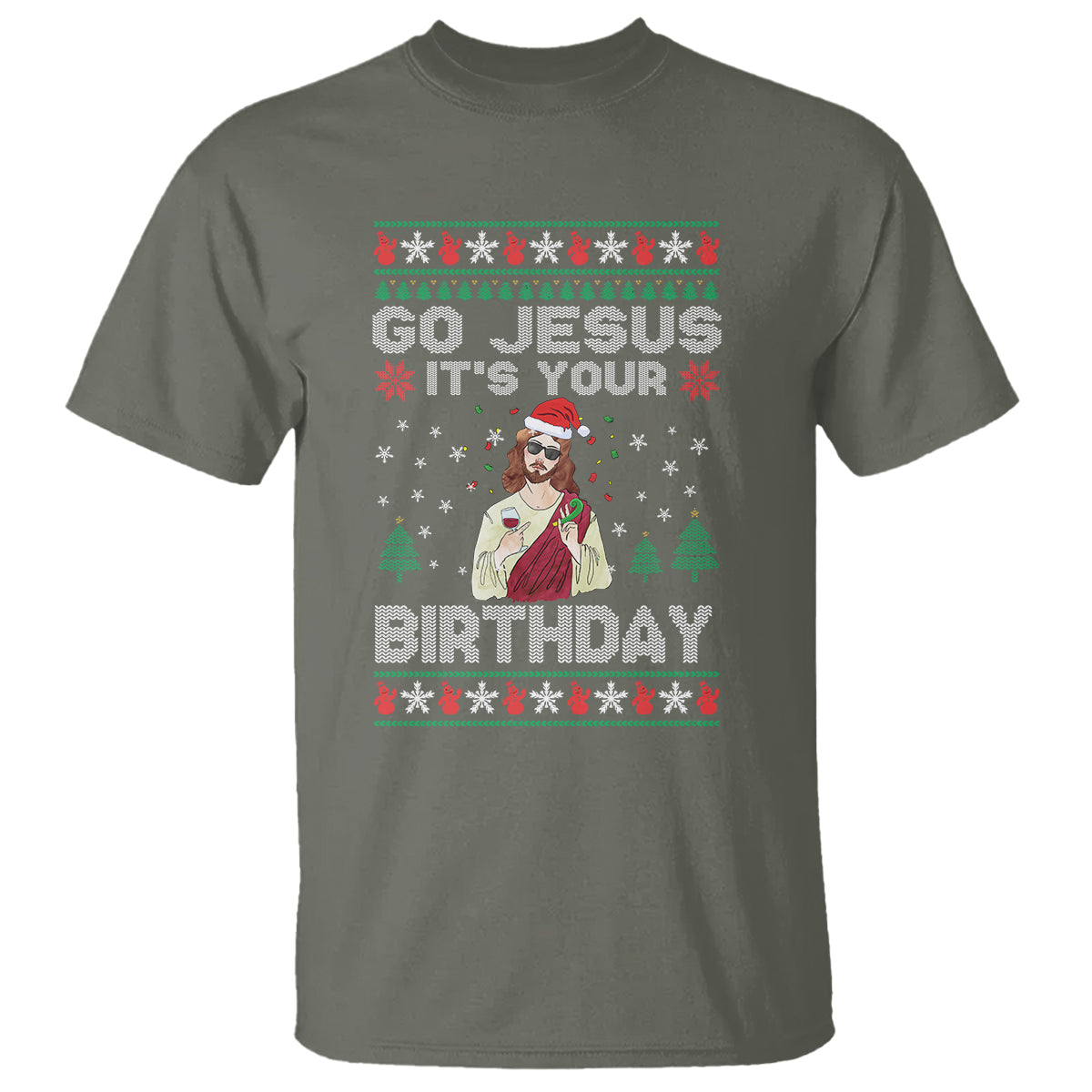 Go Jesus It's Your Birthday Funny Christmas T Shirt - Wonder Print Shop