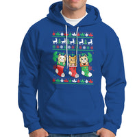 Christmas Hoodie Cute Cat In Sock Merry Catmas - Wonder Print Shop