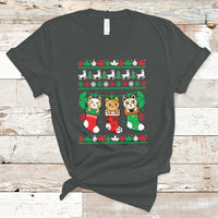 Christmas T Shirt Cute Cat In Sock Merry Catmas - Wonder Print Shop