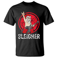 Christmas T Shirt Sleigher Santa Heavy Mental Music - Wonder Print Shop