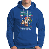 Christmas Hoodie No Lift No Gift Santa Gym Coach - Wonder Print Shop