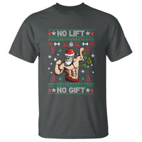 Christmas T Shirt No Lift No Gift Santa Gym Coach - Wonder Print Shop