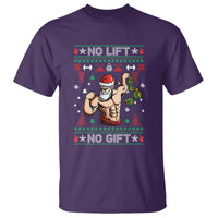 Christmas T Shirt No Lift No Gift Santa Gym Coach - Wonder Print Shop