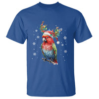 Christmas T Shirt Cute Parot Reindeer Santa Hat - Wonder Print Shop