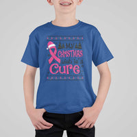 My Christmas Wish Is A Cure Breast Cancer T Shirt For Kid - Wonder Print Shop