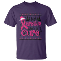 My Christmas Wish Is A Cure Breast Cancer T Shirt - Wonder Print Shop