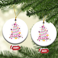 Christmas Breast Cancer Christmas Ornament Pink Ribbon Xmas Tree - Wonder Print Shop