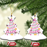 Christmas Breast Cancer Christmas Ornament Pink Ribbon Xmas Tree - Wonder Print Shop