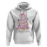 Christmas Breast Cancer Hoodie Pink Ribbon Xmas Tree
