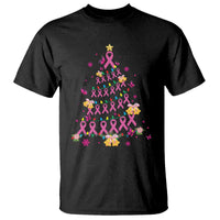 Christmas Breast Cancer T Shirt Pink Ribbon Xmas Tree - Wonder Print Shop