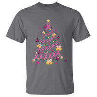 Christmas Breast Cancer T Shirt Pink Ribbon Xmas Tree - Wonder Print Shop