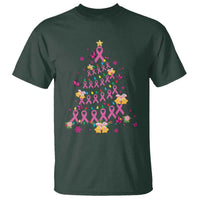 Christmas Breast Cancer T Shirt Pink Ribbon Xmas Tree - Wonder Print Shop