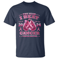 The Year I Beat Cancer Boxing Gloves Fighter Survivor T Shirt - Wonder Print Shop