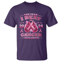 The Year I Beat Cancer Boxing Gloves Fighter Survivor T Shirt - Wonder Print Shop