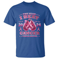 The Year I Beat Cancer Boxing Gloves Fighter Survivor T Shirt - Wonder Print Shop