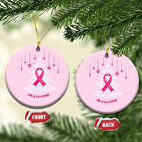 Christmas Breast Cancer Christmas Ornament I Am Warrior Pink Ribbon Christmas Tree - Wonder Print Shop