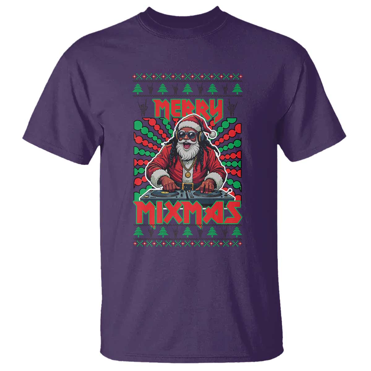 Funny Xmas Party T Shirt Merry Mixmas Santa DJ - Wonder Print Shop