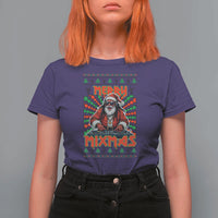 Funny Xmas Party T Shirt For Women Merry Mixmas Santa DJ - Wonder Print Shop